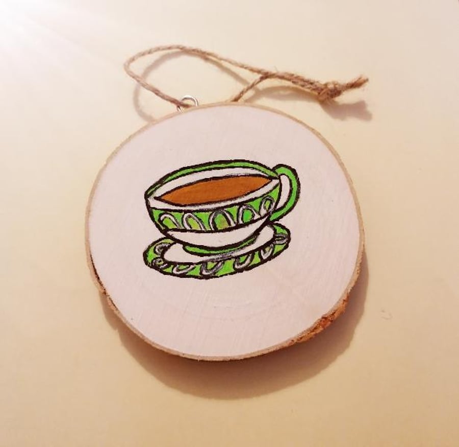 Teacup & teapot sign decoration Folksy