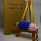 Crochet Pencil Keyring charm 