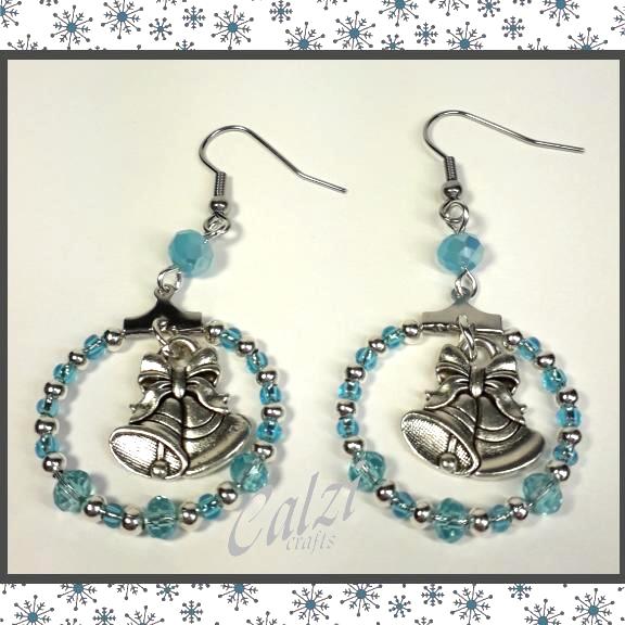 Bells Charm Hoop Earrings