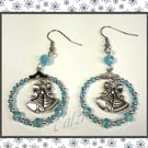 Bells Charm Hoop Earrings