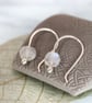 Silver Hook Earrings with Rainbow Moonstone Beads - Image 7