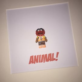 ANIMAL - THE MUPPETS - FRAMED LEGO MINIFIGURE