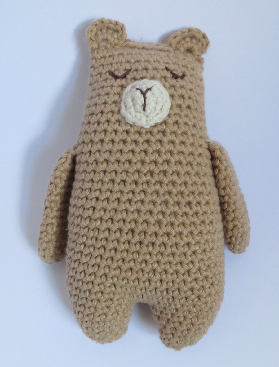 Teddy bear, Crochet toy, Baby gift, Shelf sitter, Photo shoot prop, Cotton yarn