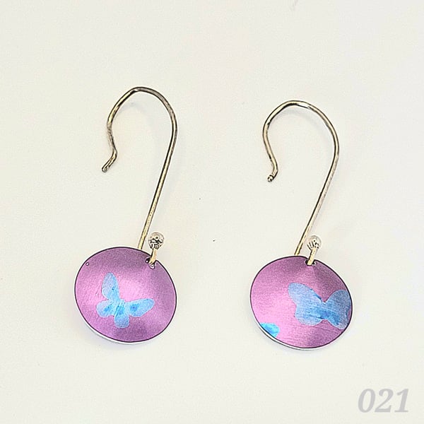 021 - Handmade Aluminium and Silver Reversible Earrings
