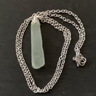 Seaglass pendant on stainless steel chain