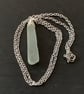 Seaglass pendant on stainless steel chain