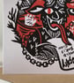Greetings From Krampus Card. Xmas Wreath Christmas Card.  - Image 4
