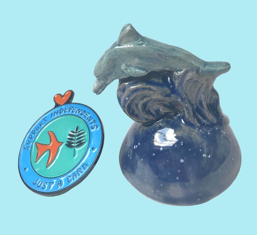 Dinky Dolphin candle snuffer ornament