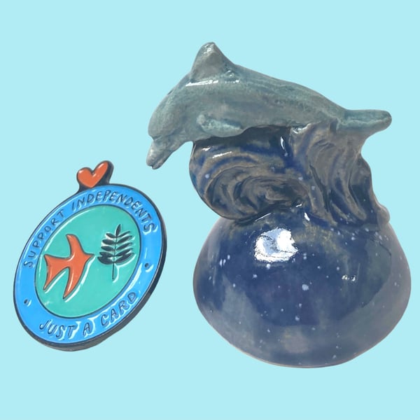 Dinky Dolphin candle snuffer ornament