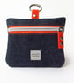 Special Edition Waterproof Dog Treat Bag Pouch in Navy Denim and Orange - Image 1