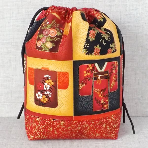 Project bag, drawstring bag, kimonos