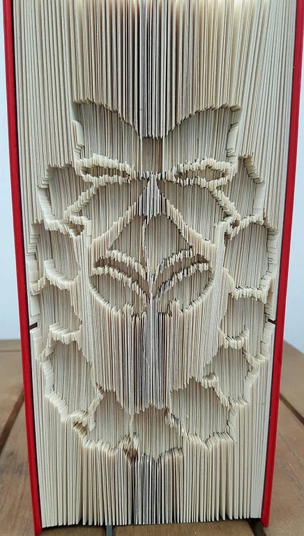 Christmas Wreath CUT & FOLD Book Folding Pattern - EMAILED PDF PATTERN