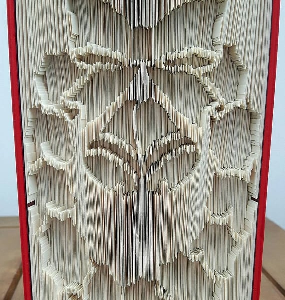 Christmas Wreath CUT & FOLD Book Folding Pattern - EMAILED PDF PATTERN