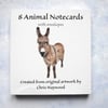 8 Animal Notecards, Wildlife Notelets