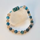 Apatite & Agate Bracelet, Birthday, Anniversary, Mother's Day, Gifts For Her