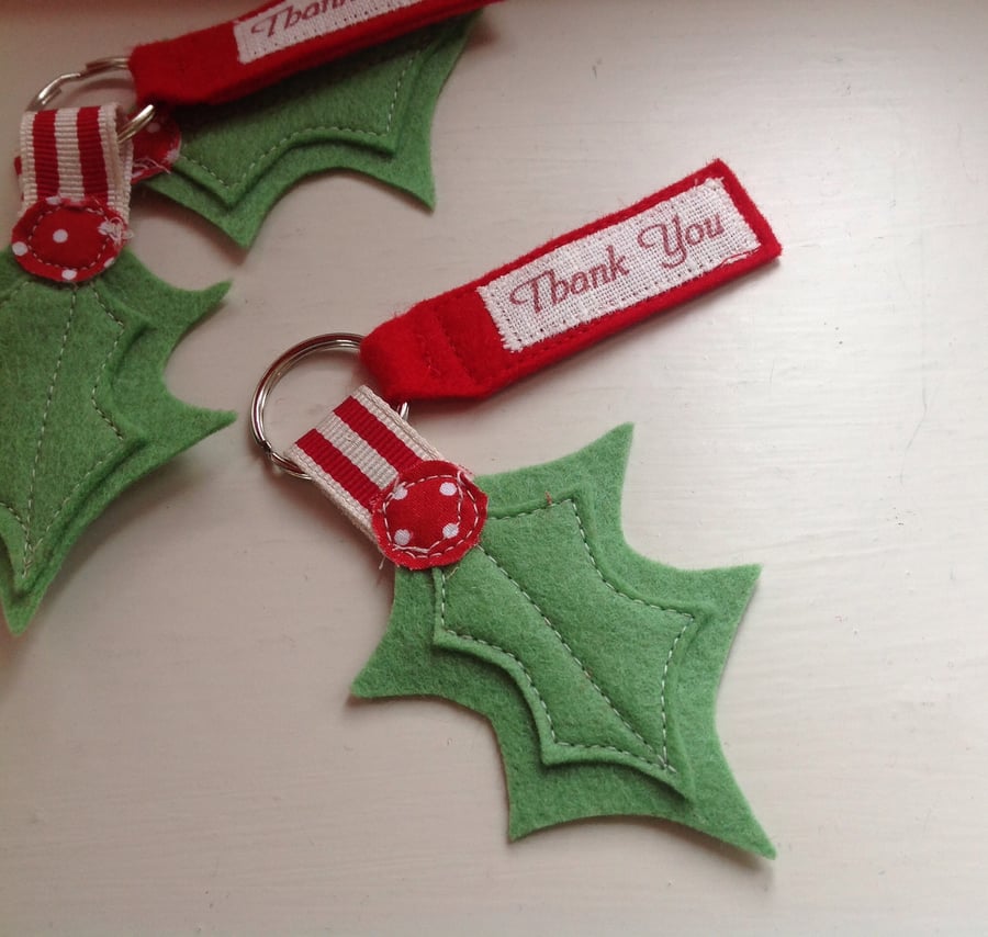 NEW Christmas Teacher Thank You Personalised Key Ring