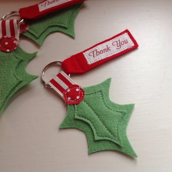 NEW Christmas Teacher Thank You Personalised Key Ring