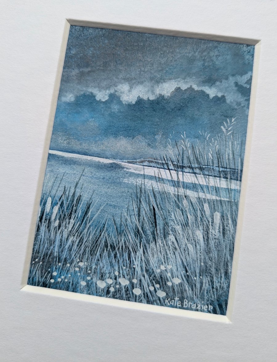 Out of the Blue - Original miniature. A5 Mounted