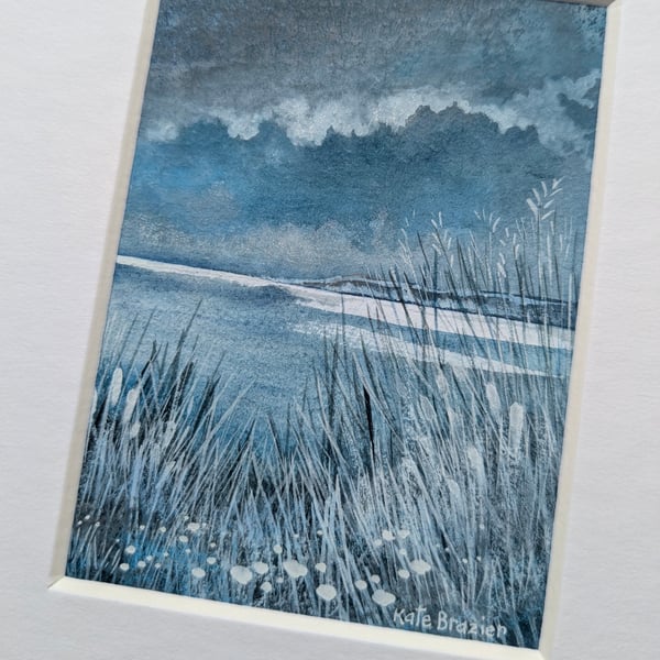 Out of the Blue - Original miniature. A5 Mounted