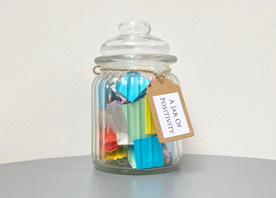 A Jar of Positivity - Positive Encouraging Quotes - Self Care Quote Gift 