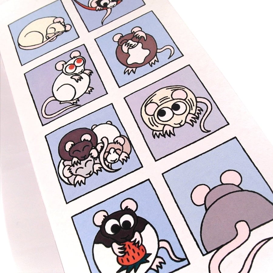 Cute Rats Card - blank card with cartoon rodents (Clearance)