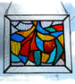 Harlequin Abstract Stained Glass Art Suncatcher