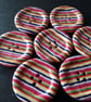 30mm (48L) 1 & 2 10" polyester stripe buttons in two colours - Image 4