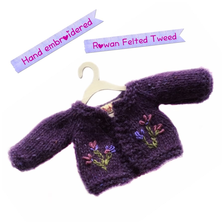 Reserved for Pauline - Hand Embroidered Cardigan 