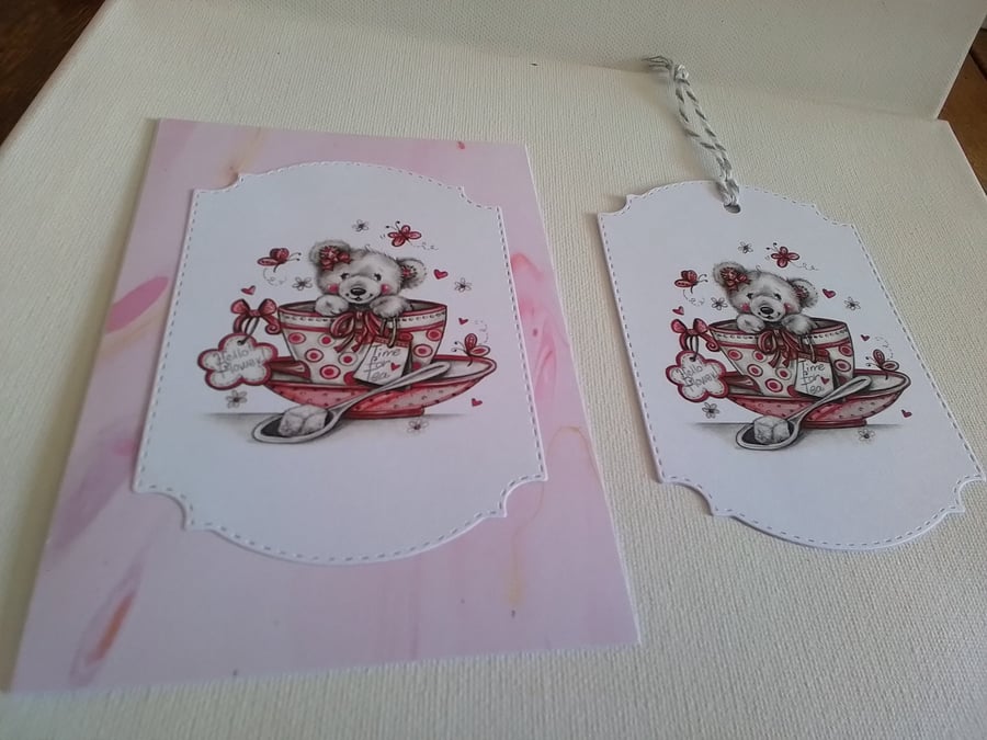 Card and gift tag set. Any occasion card. Ref 440