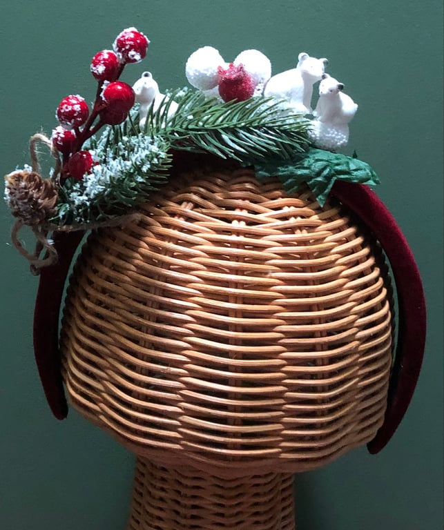 Polar bear Winter wonderland headband 