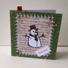 SALE! Christmas Card Pk of 5,'Vintage Stitches-Frosty the Snowman'