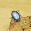 Blue Kyanite ring. Women's Adjustable ring