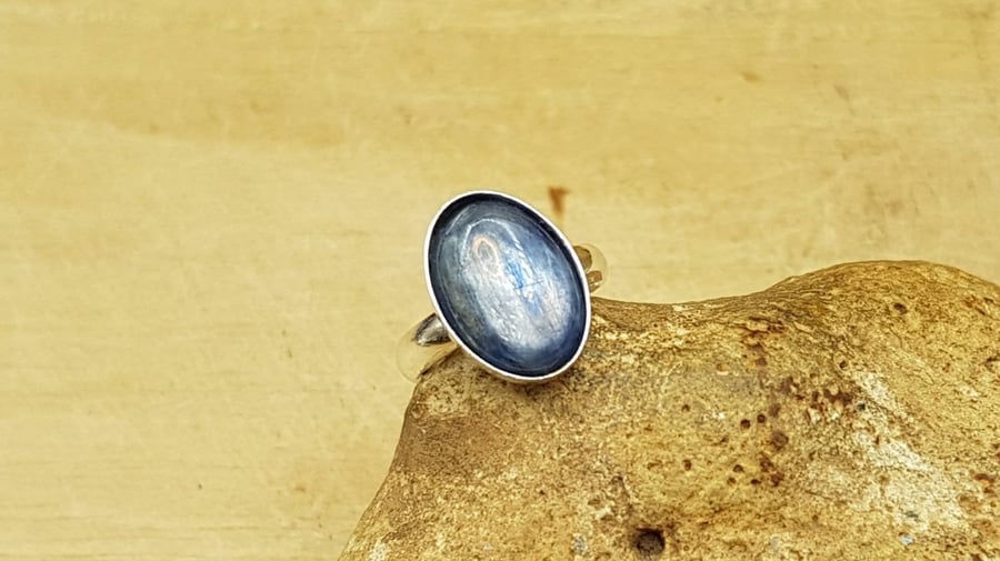 Blue Kyanite ring. Women's Adjustable ring