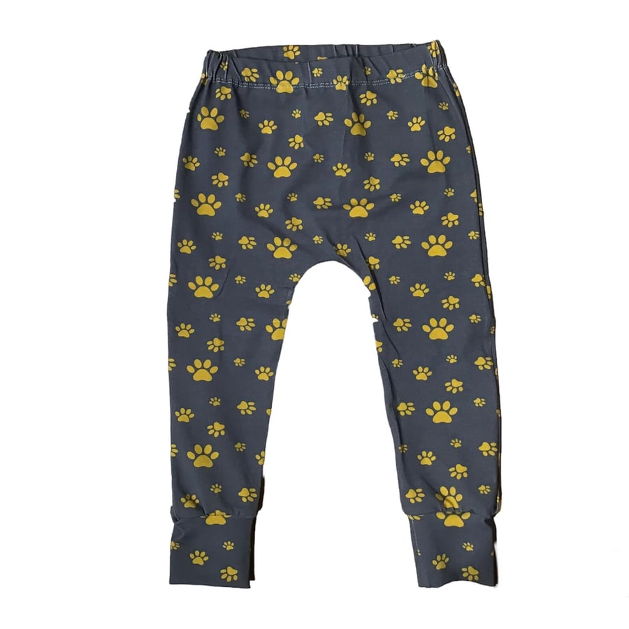 Paw Prints cuffed leggings - sizes up to 6 years