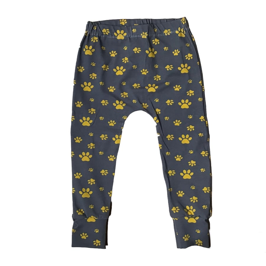 Paw Prints cuffed leggings - sizes up to 5 years