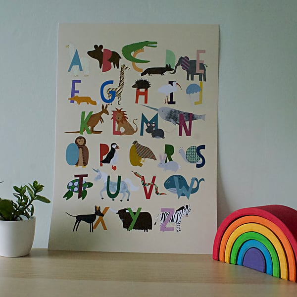 Animal Alphabet A3 Print