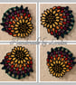 Crocheted rainbow sunflower hoop - Image 2