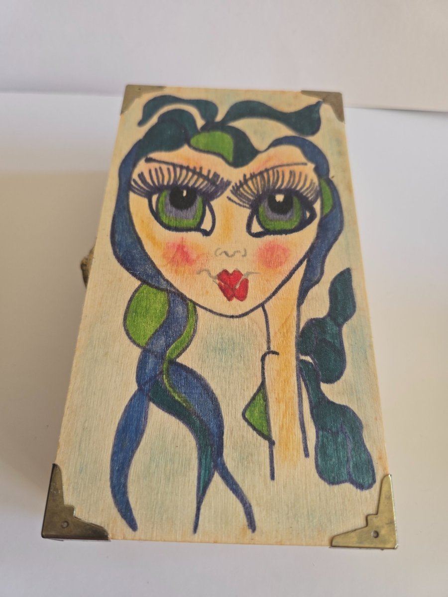 Image of Fairy Jewellery Box Hand Painted Whimsical Magical
