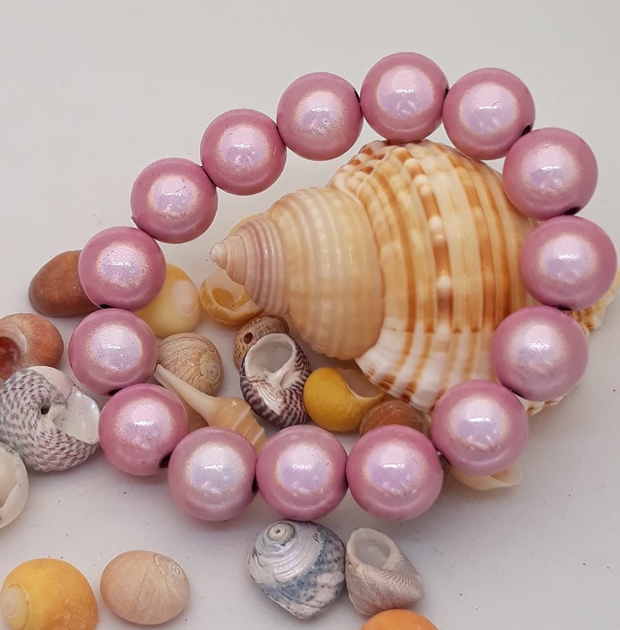 BR305 Pink  miracle bead bracelet