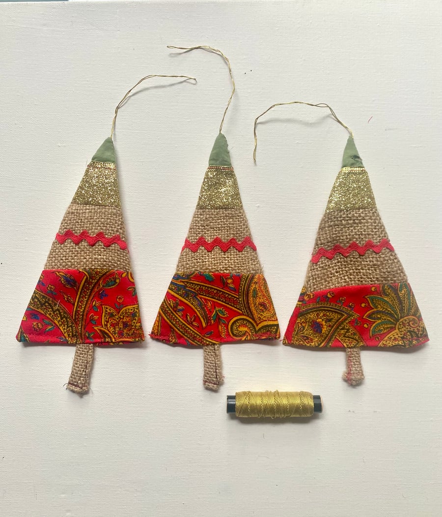 Trio of Christmas tree decorations 