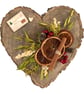 Rustic Christmas Heart Wall Decoration. Wooden Dear Santa Postcard Wall Decor  - Image 10