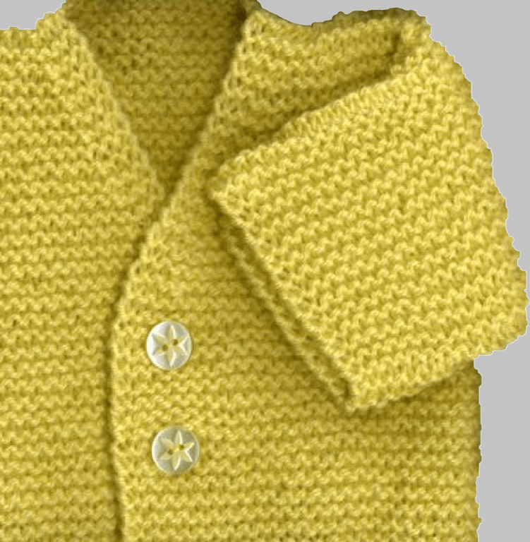 KNITTING PATTERN PDF Garter Cardigan for Baby