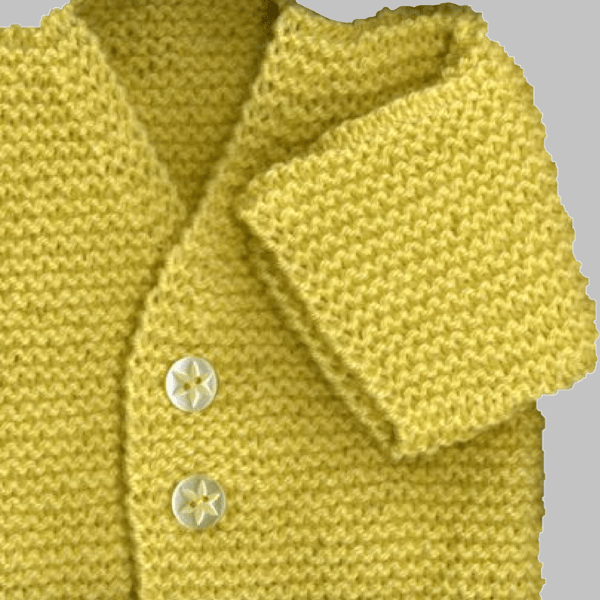 KNITTING PATTERN PDF Garter Cardigan for Baby