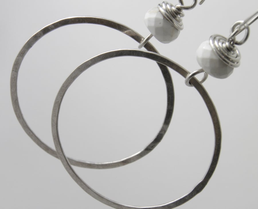 Large Sterling Silver Hoop Earrings