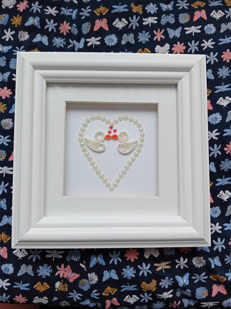 Quilled Kissing Ducks