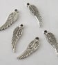 10 x Tibetan Silver Wing Charms - Image 1
