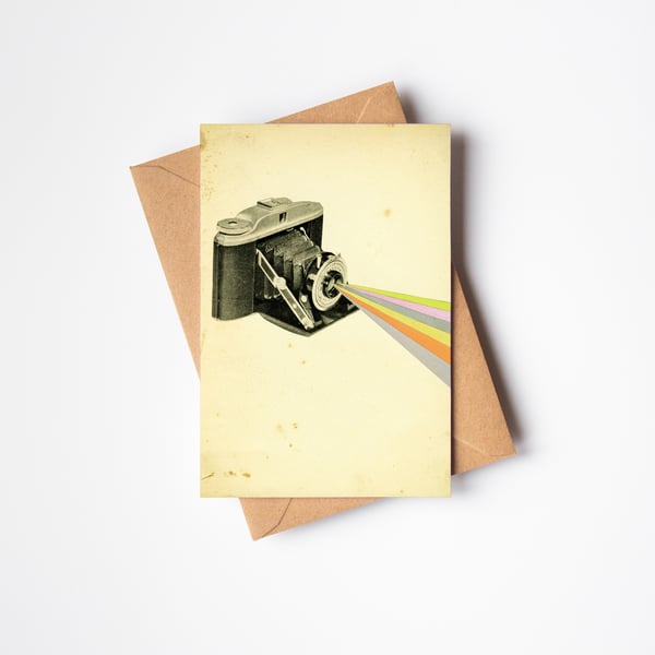 Retro Camera Card for Photographer - It's a Colourful World