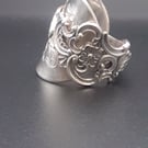 Norwegian Rococo Spoon Ring. Size P - Z