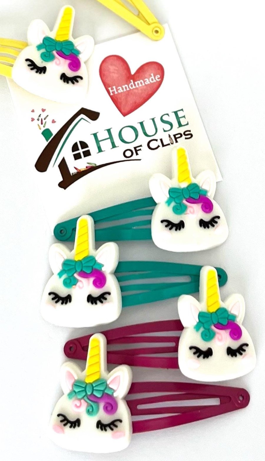 Unicorn Hair Clips x2 - Unicorn Barrettes Unicorn Gift - Unicorn Non Slip Hair C