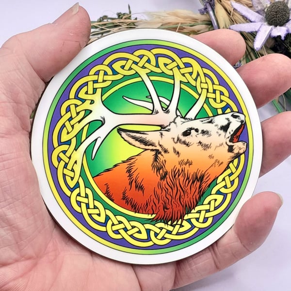 Stag Celtic Knot Coaster